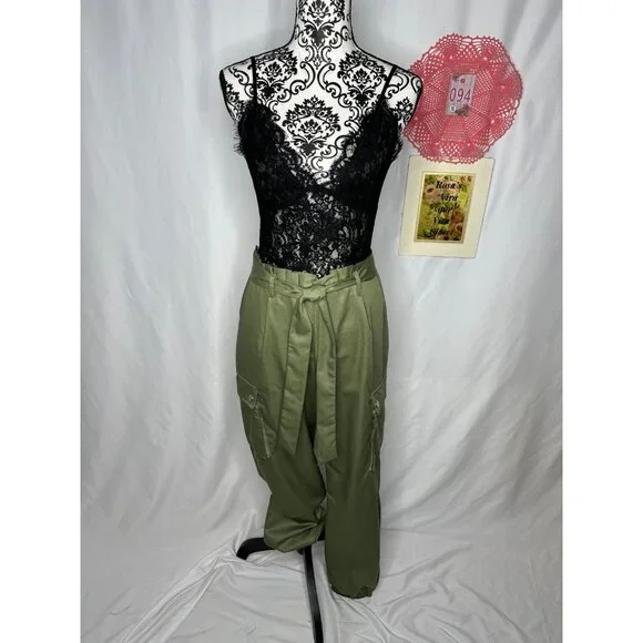 NWT Fashion Nova Lace and Cargo Jumpsuit Large - Picture 2 of 9